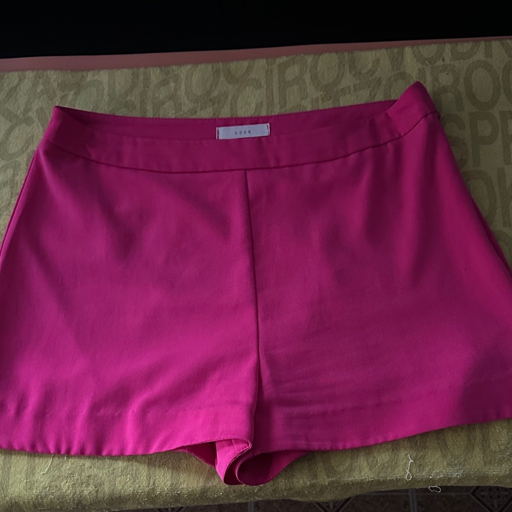 Lush Bright Fuchsia High-Waist Women's Shorts
